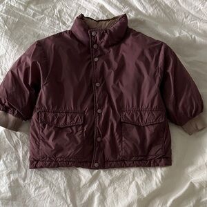 Kids Reversible Burgundy Jacket